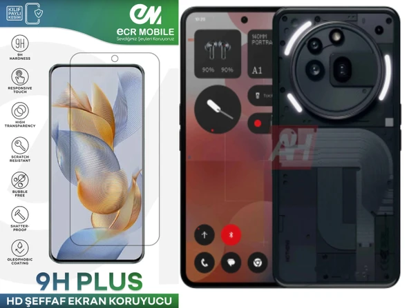 Nothing Phone 3A Pro Ekran Koruyucu 9H Esnek Nano Cam Tam Uyumlu Şeffaf ürün görseli 1