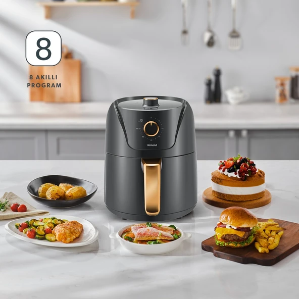 HOMEND AIRFRYDAY 2505H AIRFRYER ANTRASIT ürün görseli 1