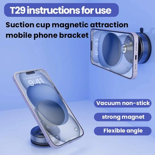 E2M CCT29 Vakumlu Manyetik Telefon Tutucu - Resim 3