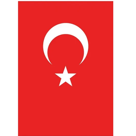 50x75 cm  türk bayrağı kenarı dikişli %100 polyester+pamuklu (alpaka kumaş) ürün görseli 1