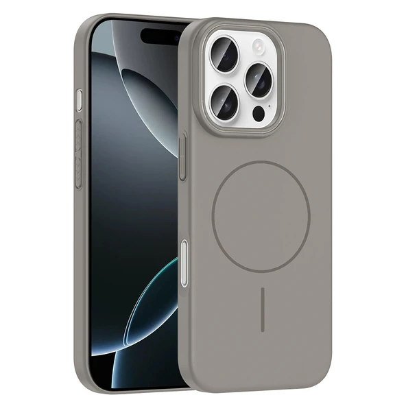 Apple iPhone 16 Pro Max Kılıf M-safe Şarj Özellikli Zore Ruby Sert Kapak ürün görseli 1