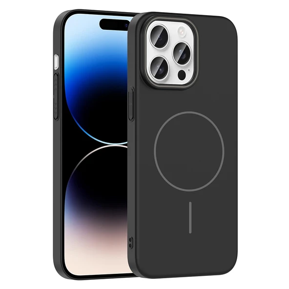 Apple iPhone 14 Pro Max Kılıf M-safe Şarj Özellikli Zore Ruby Sert Kapak ürün görseli 1