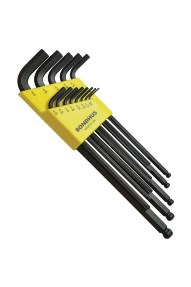 10937 Uzun Top Başlı Inç Ölçü Allen Anahtar Takımı Proguard Izole 13 Parça ürün görseli 1