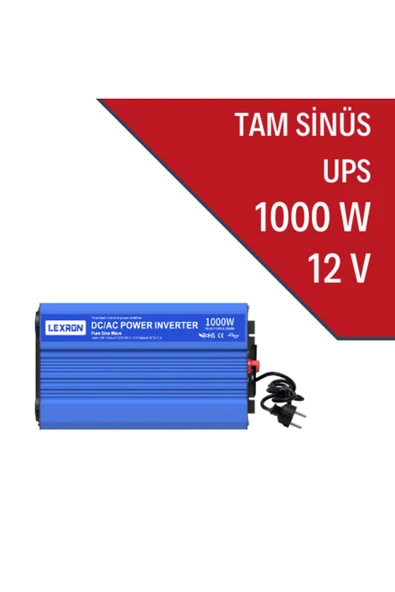 Lexron 1000W 12V Tam Sinüs Inverter (Ups) ürün görseli 1