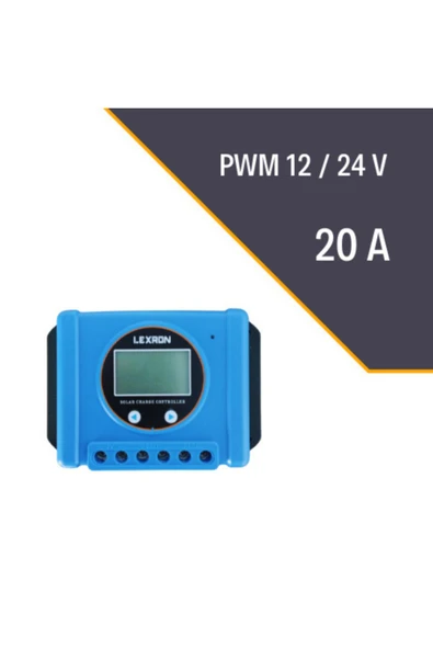 Lexron 20A Amper Pwm Solar Güneş Akü Şarj Kontrol Cihazı ürün görseli 1