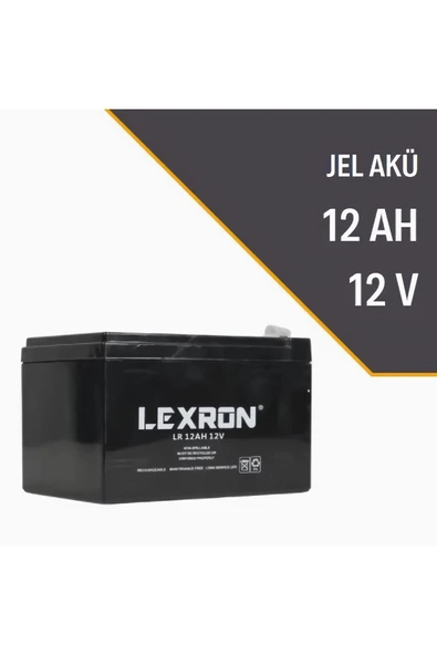 Lexron 12A - 12V  Kuru Tip Akü (Agm Akü) ürün görseli 1