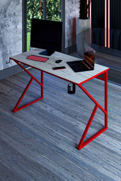 İYON LİFE Jacob Oyuncu Masası Çalışma Masası Ofis Masası Yemek Masası Okul Masası Genç Odası 60x120 Cm ürün görseli 1