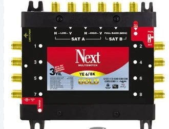 Next YE-6/8 Kaskatlı Gold Plus Multiswitch Uydu Santrali ürün görseli 1