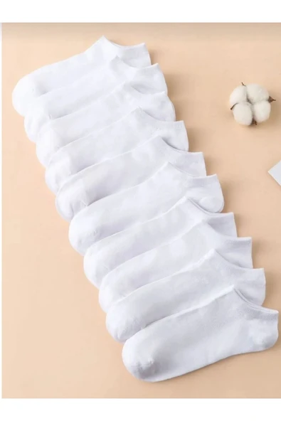 Beyaz Unisex Babet Çorap 6 Çift ürün görseli 1