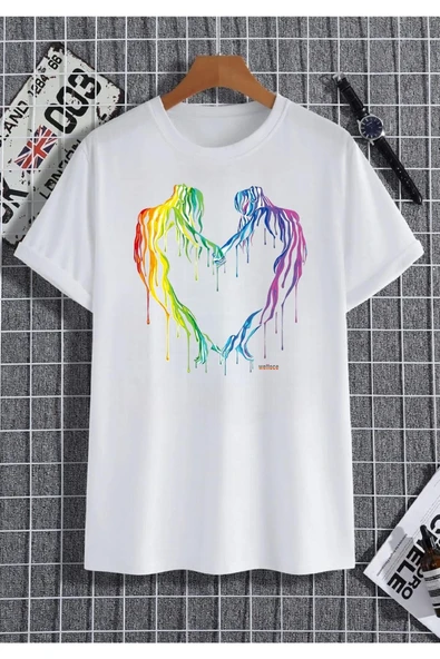 love is Blind Grafik Baskılı Oversize Penye T-shirt ürün görseli 1