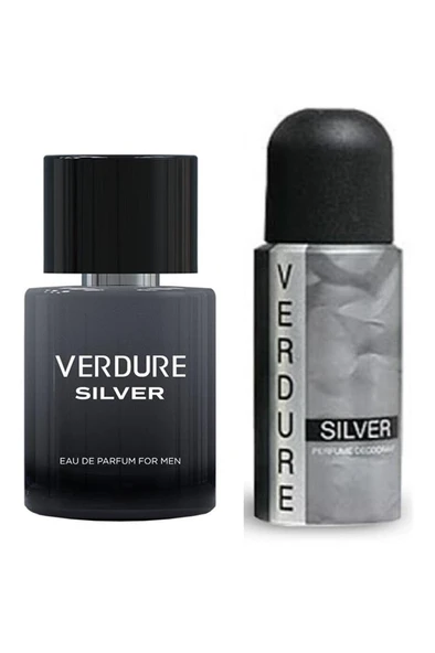 VERDURE Silver Edt 100ml ve  Deodorant Erkek Parfüm Seti ürün görseli 1