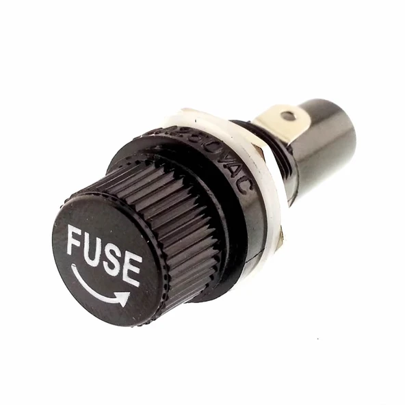 Panel Montaj 5x20mm Cam Sigorta Kutusu 10A 250V R3-12 Elektrikli Cihaz Ev Aletleri Makine Motor Sürücü 12mm Montaj Deliği ürün görseli 1