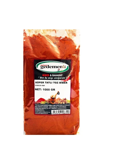 SÜPER TATLI TOZ BİBER 1000 GR ürün görseli 1