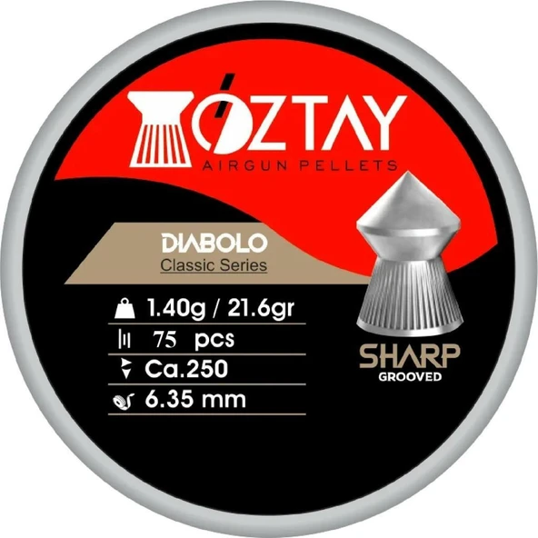 Öztay Sharp Grooved 6,35 mm Havalı Pellet ürün görseli 1