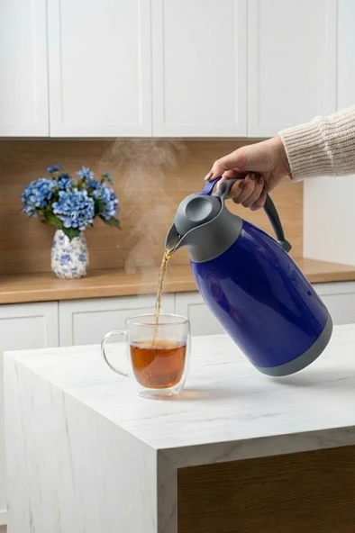 Bambum Aspira - Çelik Termos Lacivert 2 Litre - Resim 4