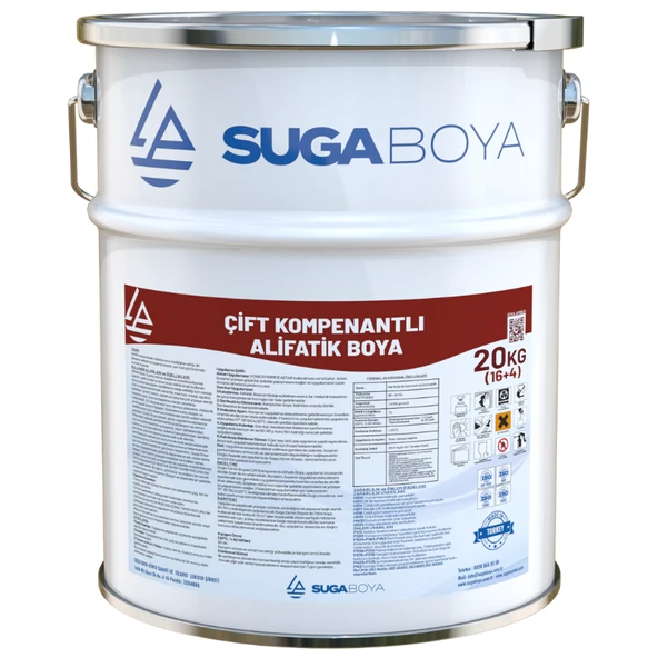 SUGA ÇİFT KOMPENANTLI EPOKSİ ZEMİN BOYASI ALİFATİK BOYA 16+4 20 KG ürün görseli 1