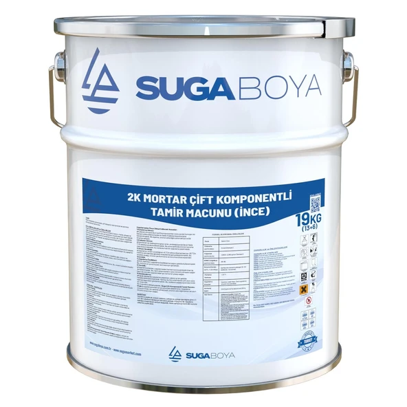 SUGA 2K MORTAR ÇİFT KOMPONENTLİ TAMİR MACUNU İNCE 13+6 ürün görseli 1