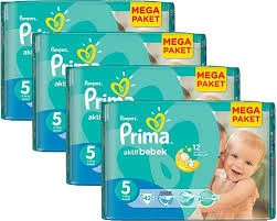 PRİMA AKTİF BEBEK NO:5 EKONOMİK PAKET JUNİOR 11/16 KG 184 ADET ürün görseli 1