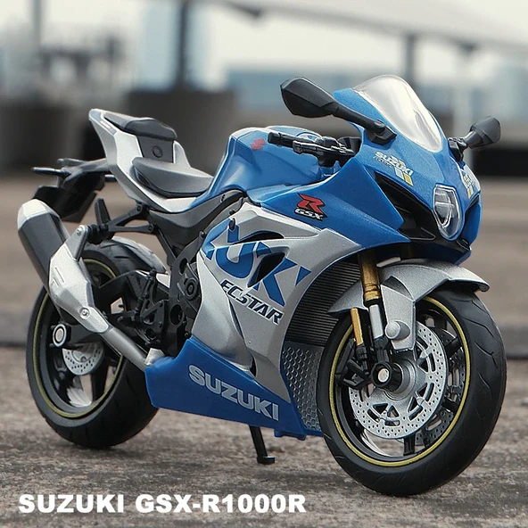 Motorsiklet 1:18 2021 Suzuki GSX-R1000 R Statik Döküm ürün görseli 1