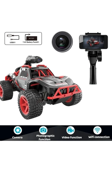 Uzaktan Kumandalı Full Fonksiyon Şarjlı 2.4G Kameralı Off Road Araba Vardem ürün görseli 1