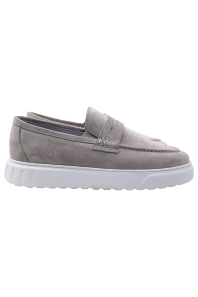 GRİ ERKEK HAKİKİ SÜET LOAFER AYAKKABI ürün görseli 1