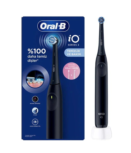 Oral-B iO 2 Siyah Şarjlı Diş Fırçası ürün görseli 1