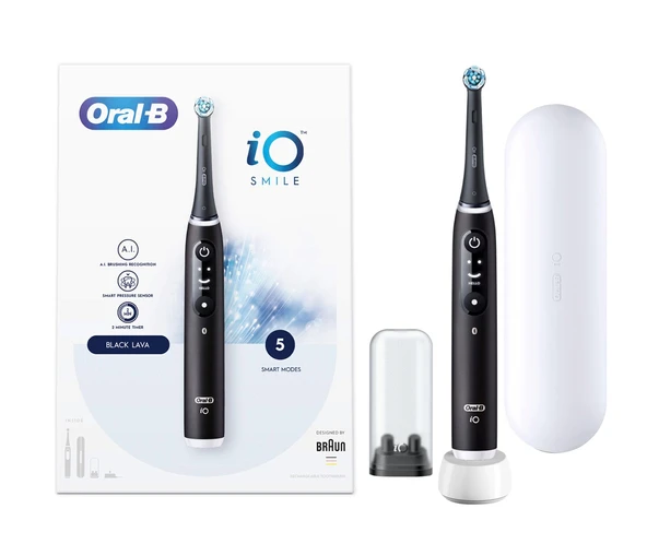 Oral-B iO 6 Smile Siyah Şarjlı Diş Fırçası ürün görseli 1