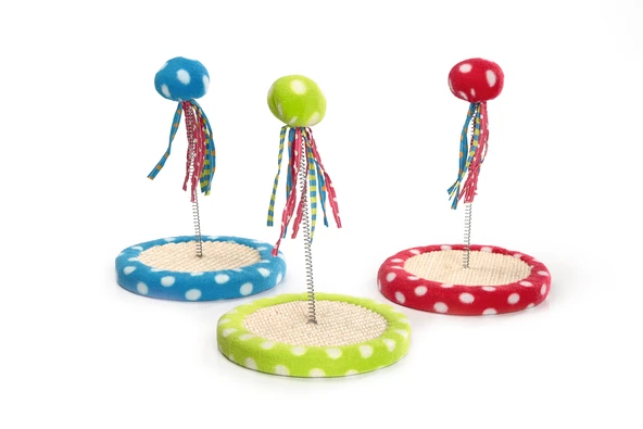Beeztees Kedi Oyuncağı, Yaylanabilir Kuyruklu Peluş Top, Çeşitli Renklerde, 18,5x18,5x26cm ürün görseli 1