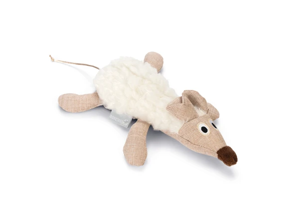 Beeztees Kedi Oyuncağı, Fare, Peluş, Beyaz, 17x13x4cm ürün görseli 1