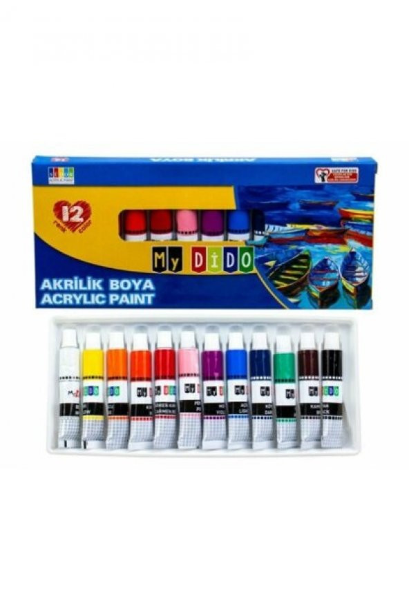 Mydido Akrilikboya Tüp 12x9 ml My Dido Akrilik Boya Tüp 12x9 ml ürün görseli 1