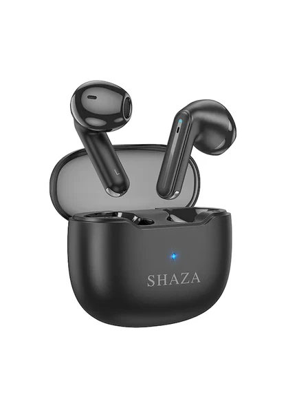 SHAZA SZAir7 Gürültü Azaltma ENC 4 Mikrofonlu Bluetooth 5.3 TWS Bluetooth Kulaklık Siyah ürün görseli 1