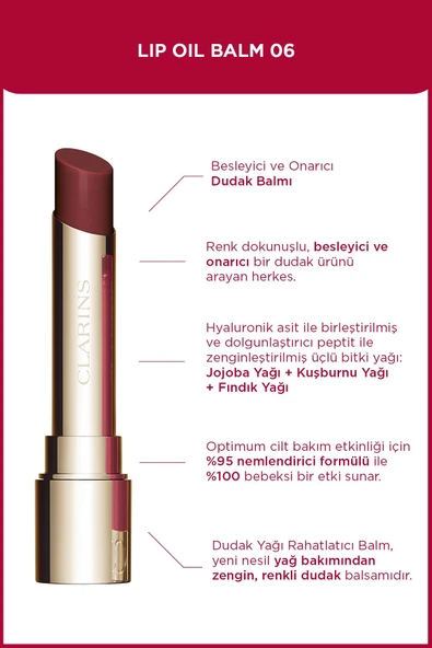 CLARİNS Lip Oil Balm 06 Fig 2.9g ürün görseli 1