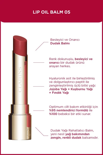 CLARİNS Lip Oil Balm 05 Cherry 2.9 g ürün görseli 1