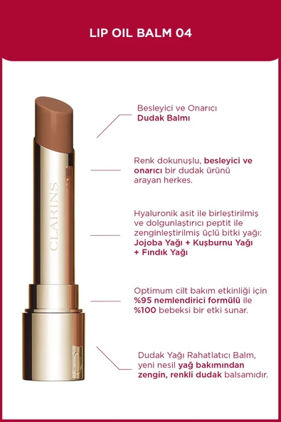 CLARİNS Lip Oil Balm 04 Almond 2.9g ürün görseli 1