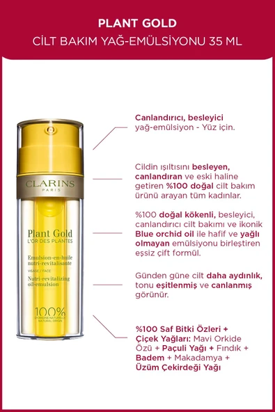 CLARİNS Plant Gold Nutri-revitalizing Oil-emulsion 35ml/1.1oz Moisturizers ürün görseli 1