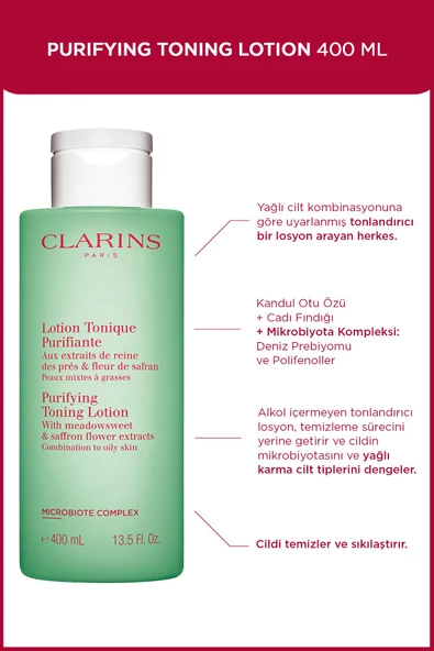 CLARİNS Toning Lotion With Iris 400 ml Yağlı Ciltler Için Tonik ürün görseli 1