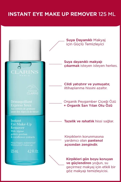 CLARİNS Instant Eye Make Up Remover 125ml - Göz Makyaj Temizlemeyici ürün görseli 1
