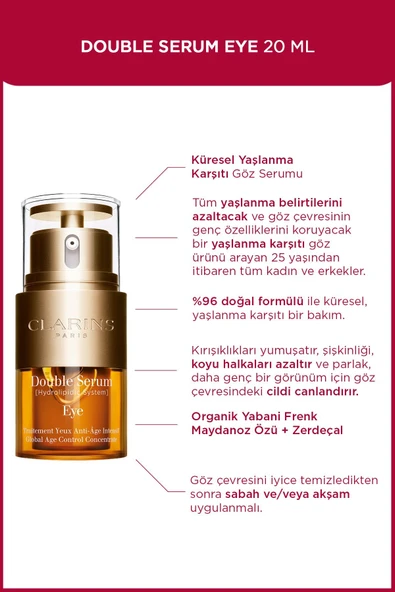 CLARİNS Double Serum Eye 20 Ml Göz Çevresi Serumu ürün görseli 1