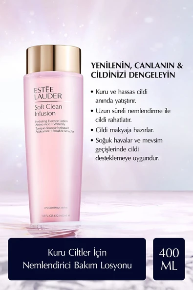 ESTEE LAUDER Losyon - Soft Clean Infusion Kuru Ciltler Için Nemlendirici Bakım Losyonu - 400 ml ürün görseli 1
