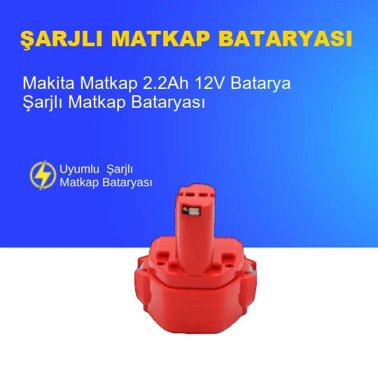 Makita Matkap  2.2Ah 12V  Batarya – Orjinal Uyumlu Uzun Ömürlü, Yüksek Performans Pil ürün görseli 1
