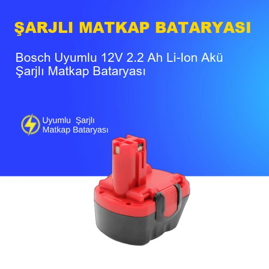 Bosch Uyumlu 12V 2.2 Ah Li-Ion Akü ürün görseli 1
