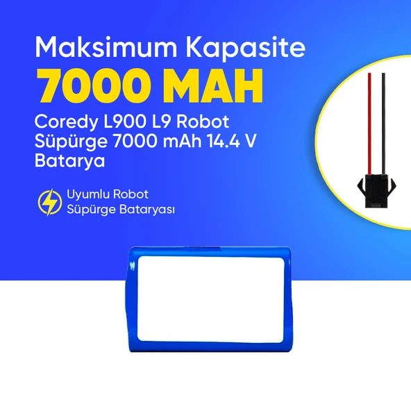 Coredy L900 L9 Robot Süpürge 7000 mAh 14.4 V  Batarya – Orjinal Uyumlu Uzun Ömürlü, Yüksek Performans Pil ürün görseli 1