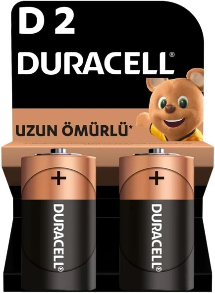 Duracell Alkalin D Piller 2'li Paket ürün görseli 1