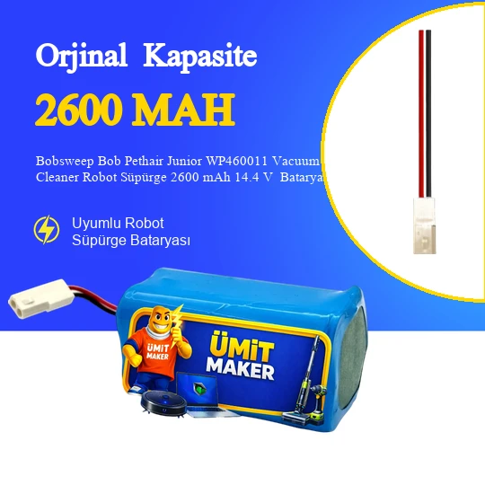 Bobsweep Bob Pethair Junior WP460011 Vacuum Cleaner Robot Süpürge 2600 mAh 14.4 V  Batarya – Orjinal Uyumlu Uzun Ömürlü, Yüksek Performans Pil ürün görseli 1