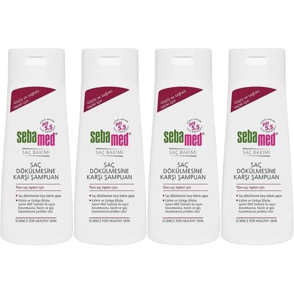 Sebamed Şampuan 200ML Saç Dökülmesine Karşı (Tüm Saç Tipleri için) (4 Lü Set) ürün görseli 1
