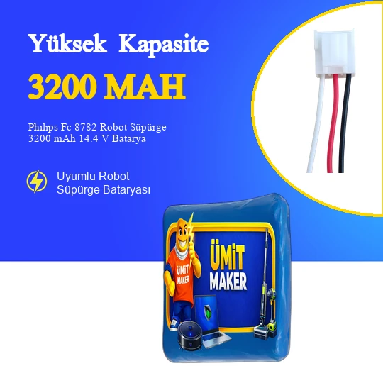 Philips  Fc 8782 Robot Süpürge 3200mAh 14.4 V Batarya – Orjinal Uyumlu Uzun Ömürlü, Yüksek Performans Pil ürün görseli 1