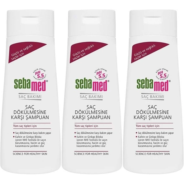 Sebamed Şampuan 200ML Saç Dökülmesine Karşı (Tüm Saç Tipleri için) (3 Lü Set) ürün görseli 1