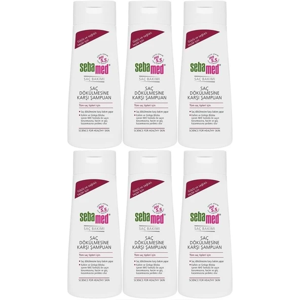Sebamed Şampuan 200ML Saç Dökülmesine Karşı (Tüm Saç Tipleri için) (6 Lı Set) ürün görseli 1