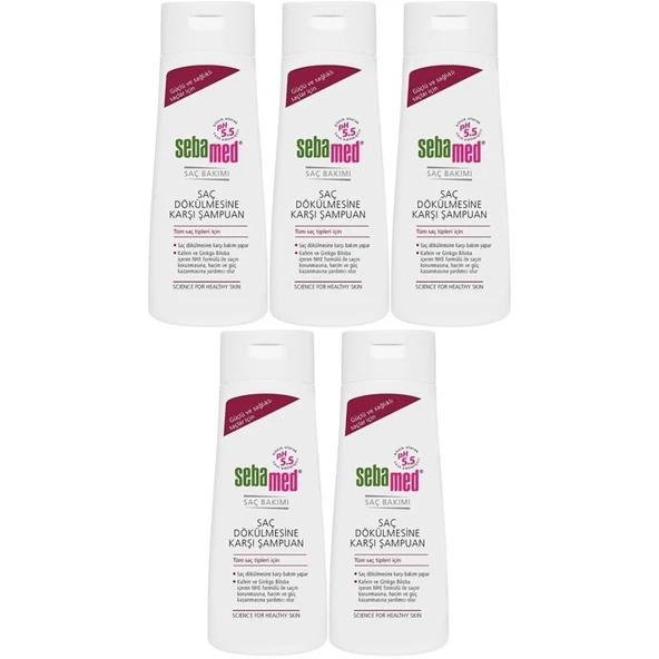 Sebamed Şampuan 200ML Saç Dökülmesine Karşı (Tüm Saç Tipleri için) (5 Li Set) ürün görseli 1