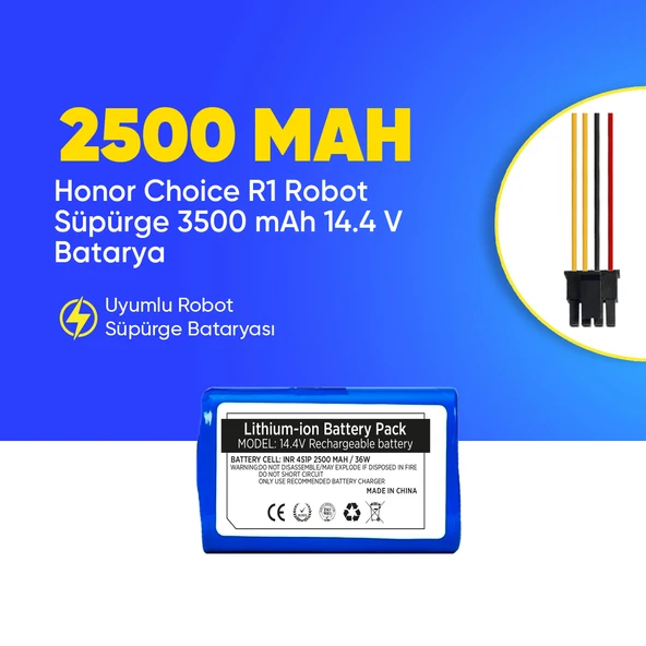 Honor Choice R1 Robot Süpürge 3500 mAh 14.4 V  Batarya – Orjinal Uyumlu Uzun Ömürlü, Yüksek Performans Pil ürün görseli 1